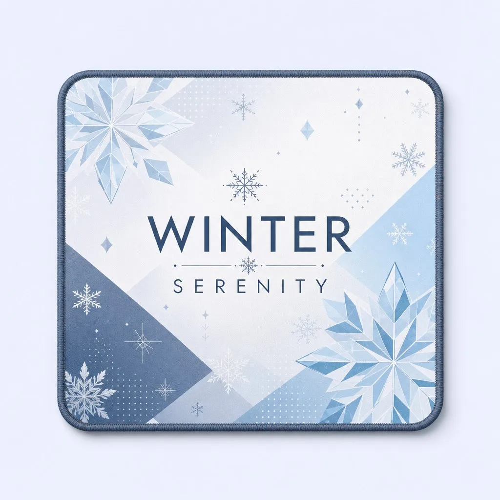 Winter Serenity Geometric Snowflakes