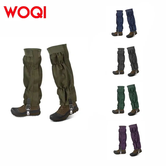 WOQI New Durable Breathable Waterproof High Boots Cover Leg Gaiter for Hiking and Outdoor Activities Like Climbing and Tours
