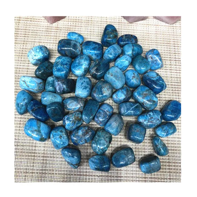 

Wholesale natural polished quartz blue apatite tumbled crystals healing stones for home decor