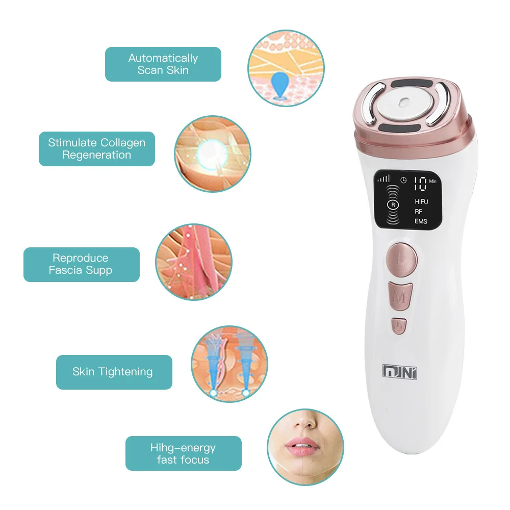 

Home Use Mini Hifu Facial Lift Machine Ultrasonic Anti-Aging Facial Skin Tender Beauty Machine, White