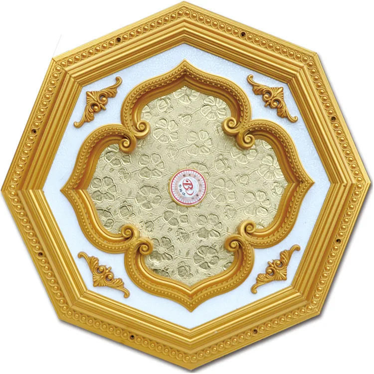 Banruo Plastic Gypsum Polygon Ceiling Panel Board Medallion For Home