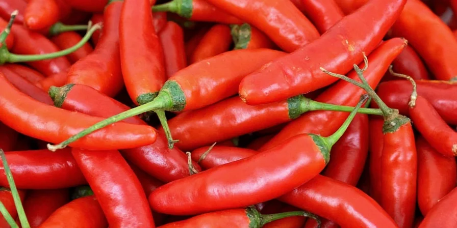 Spice scale comparison chart showing Serrano chili