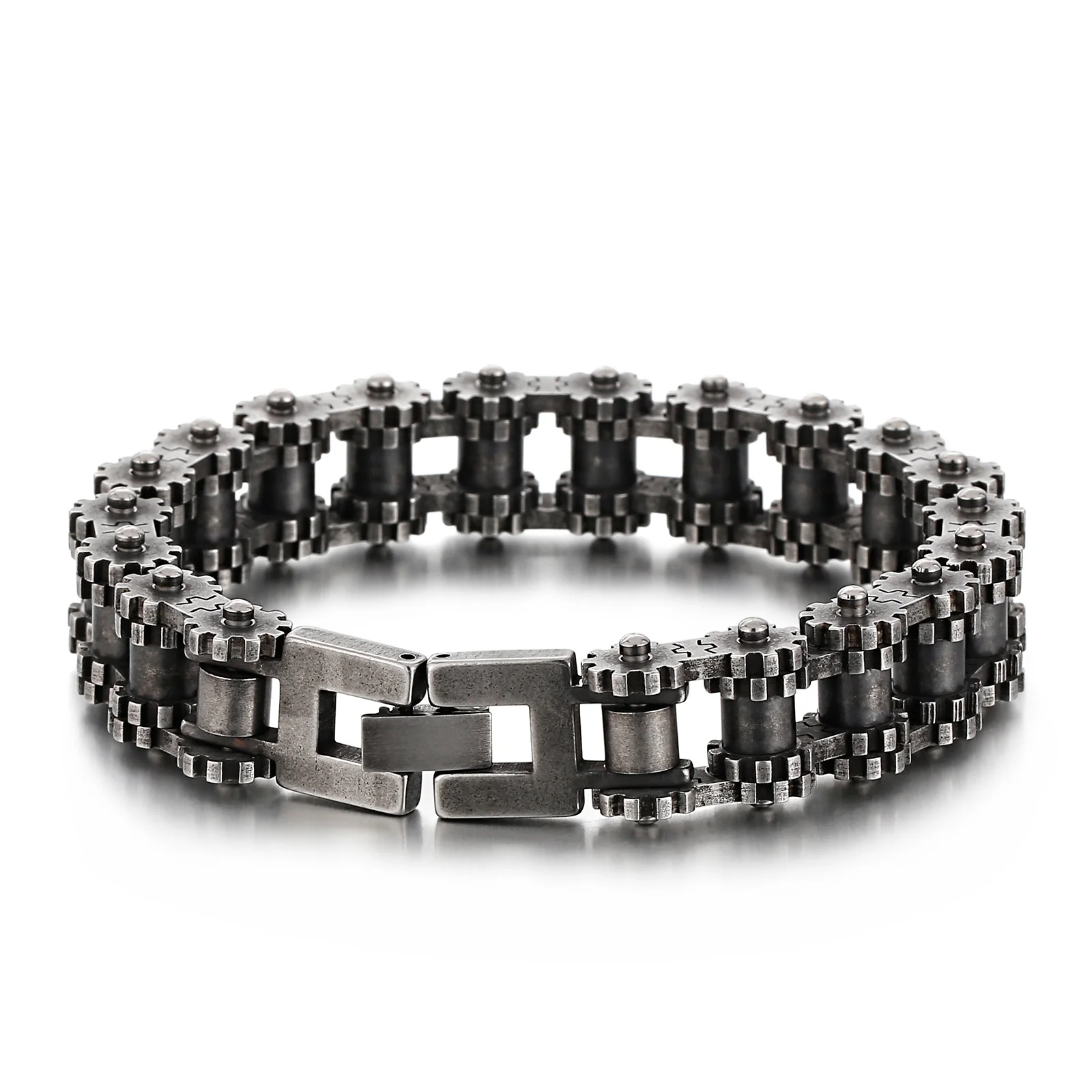 KALEN Stainless Steel Bike Chain Bracelet for Men