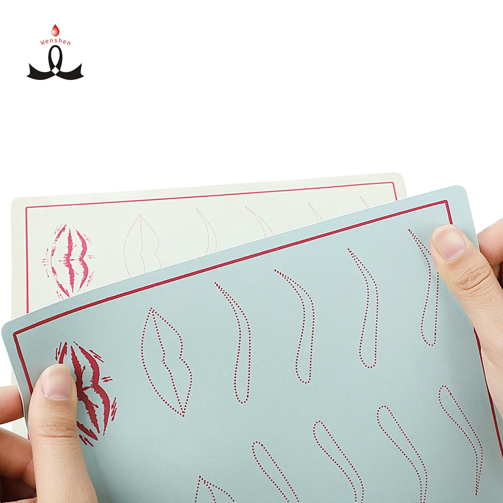 

Factory Direct Microblading Tattoo Practice Skins Light Blue Color Permanent Makeup Exercise Skin Mats