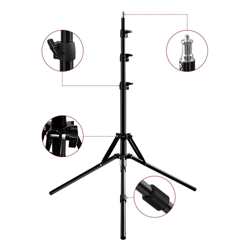 

FOSOTO FT-200 adjustable mobile portable tripod stand for camera phone dslr, Black