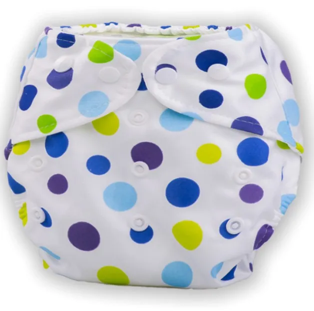 

Direct amazon cute baby pattern adjustable buttons diapers washable reusable microfiber diaper pants