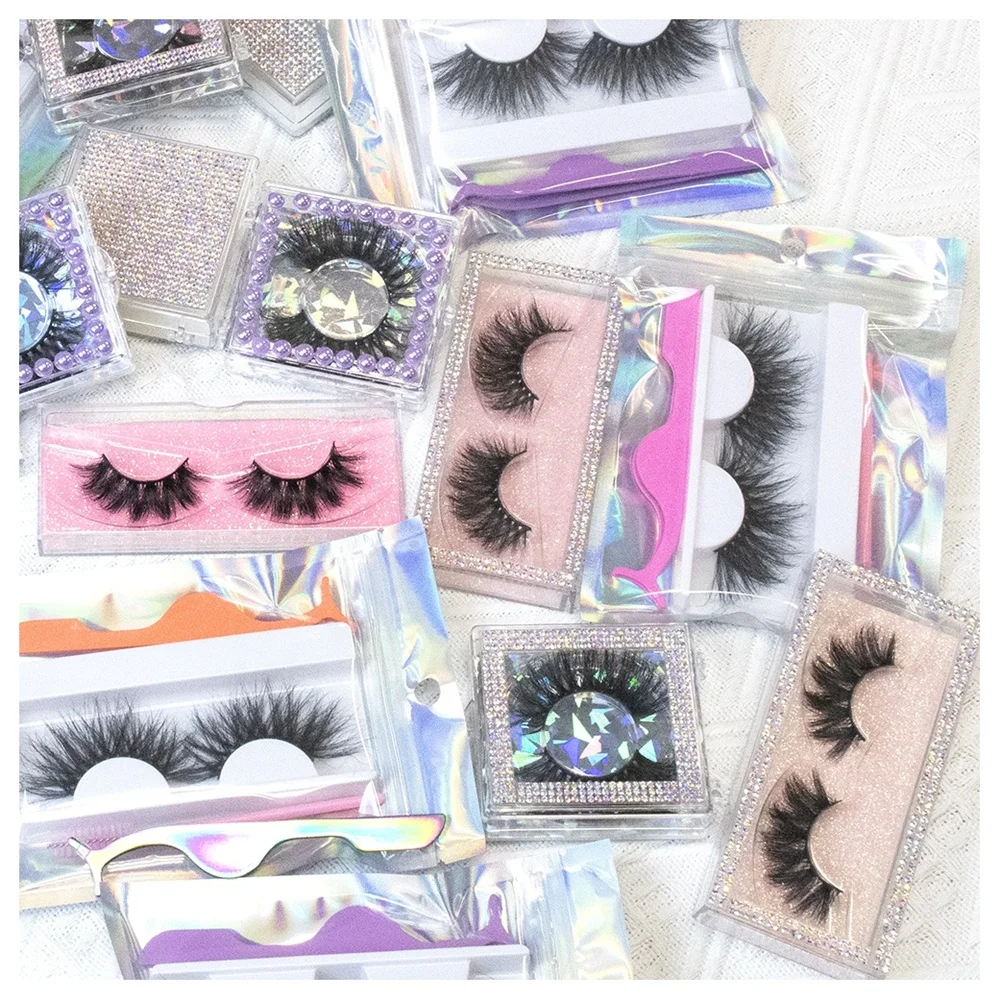 

Factory Wholesale Cruelty Free Hot Selling Fluffy 16mm 18mm 20mm 22mm 25mm Mink Eyelashes Vendor natural Eyelashes