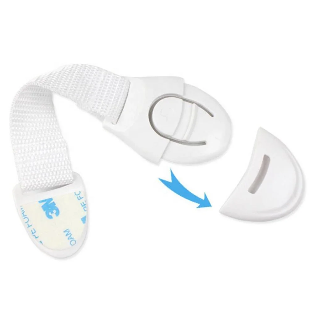 

Plastic adjustable adhesive baby safe drawer lock, Customized color