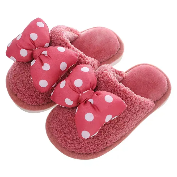 

Winter Children Home Slippers Kids Baby Cotton Shoes Girls Plush Warm Slippers Indoor Slippers Child, White