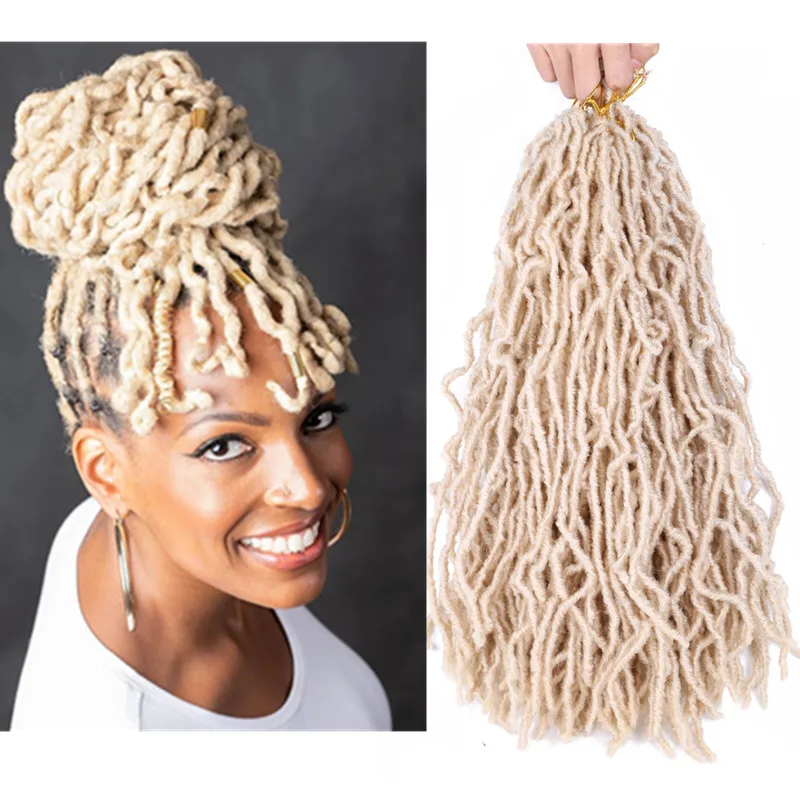 

Hot Sale Nu Dread Locs Crochet Braids 14-36" Synthetic Crochet Hair Goddess Faux Locs Boho Locs Empress