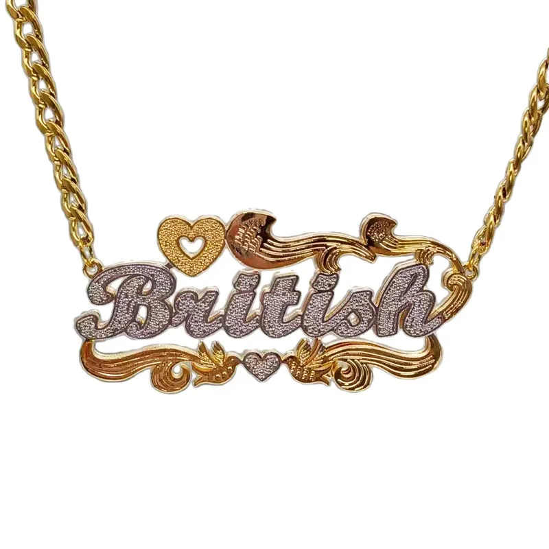 

2021 fashion New letter pendant necklaces woman's custom name necklace personalised XoXo necklace set Custom name for women