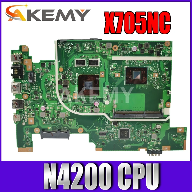 

Akmey For Asus Vivobook 17 X705NC X705N N705N N705NC Laptop motherboard N4200 CPU Mainboard test good