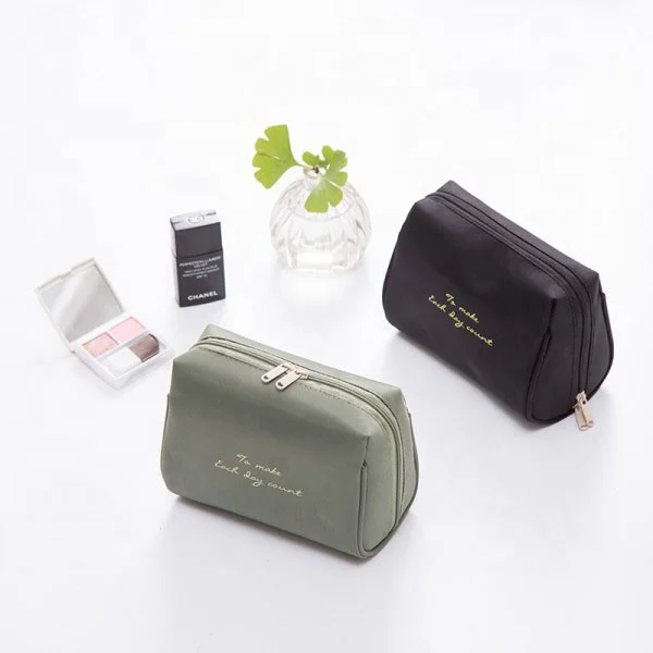 

Simple Nylon Custom Wash pouch Waterproof Travel Makeup Bag Portable Cosmetic Bags