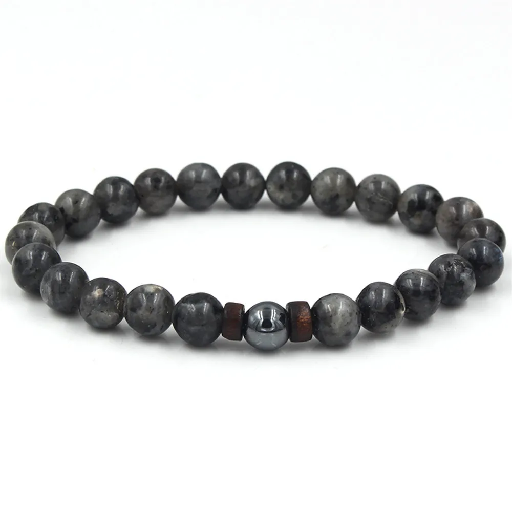 Hot Selling Men's Bracelets Natural Stone Beads Tibetan Buddha Chakra Jewelry Lava Stone Men's Beaded Bracelet