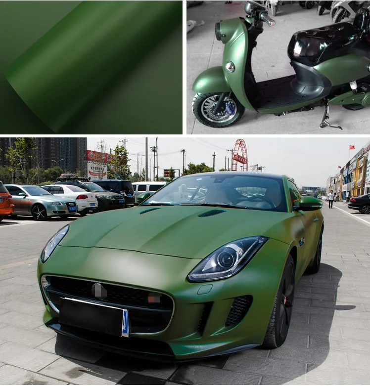 Hot Items Car Body Decoration Film Air Release Removable Matte Army