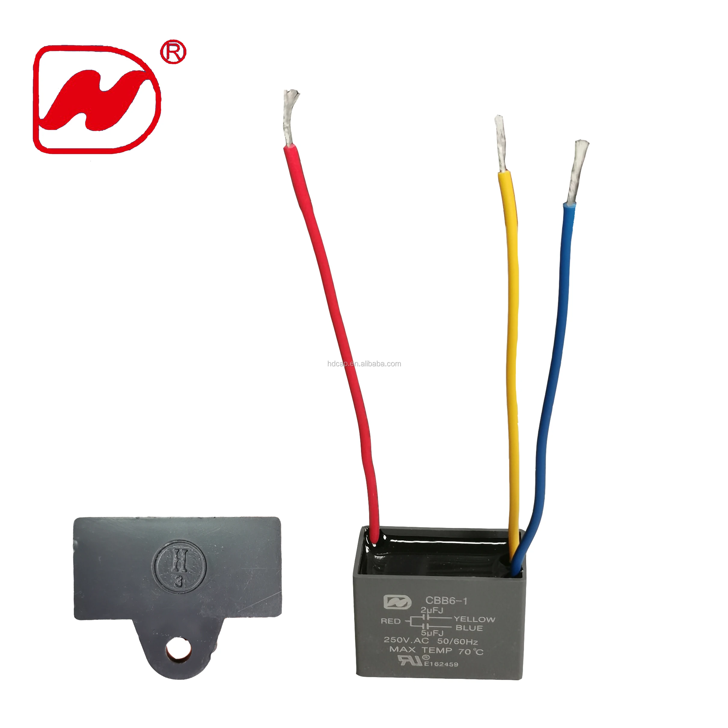 Fan Speed Control Capacitor Cbb61 250v 2+5uf Cable Length 10cm P0 Box