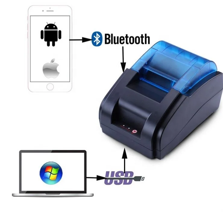 

Android Blue tooth Mobile Thermal Receipt Printer 2 Inches 58MM Printer with Leather Belt for Business ESC/POS