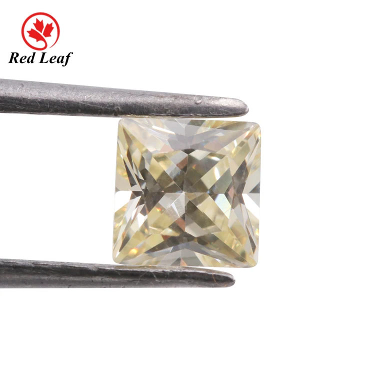 

Redleaf Jewerly Square Lemon 5a cz stones 2*2mm-15*15mm Cubic Zirconia diamonds