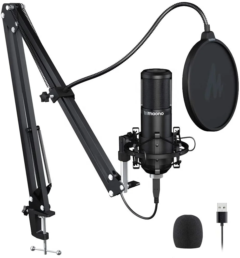 

MAONO Professional Microphones Recording Studio Equipment Microphone Condenser with Metal Microphone Stand