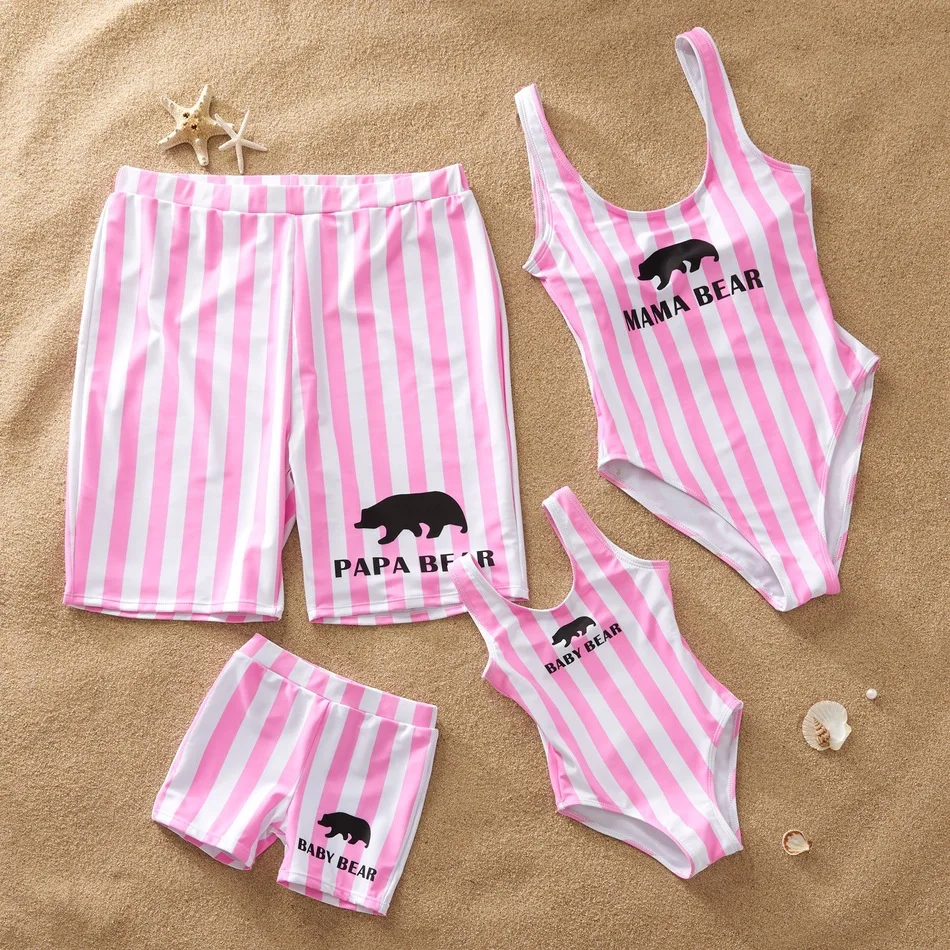 

Mommy and me swimsuits with letter printed,matching family swimwear monokini 2021 one piece monokini swimsuits