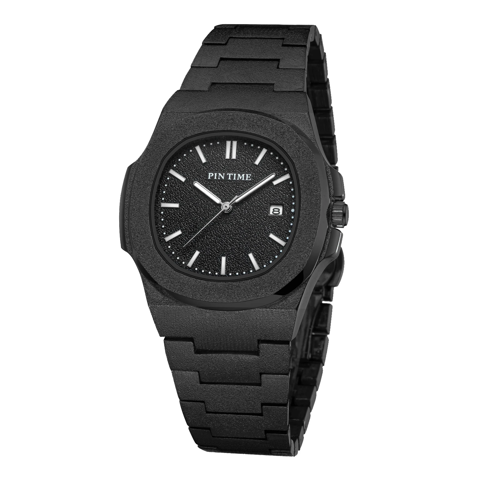 

Amazon Hot Strap Watch Quartz Watch Stainless Steel Buckle Super Luminous Alloy Watch