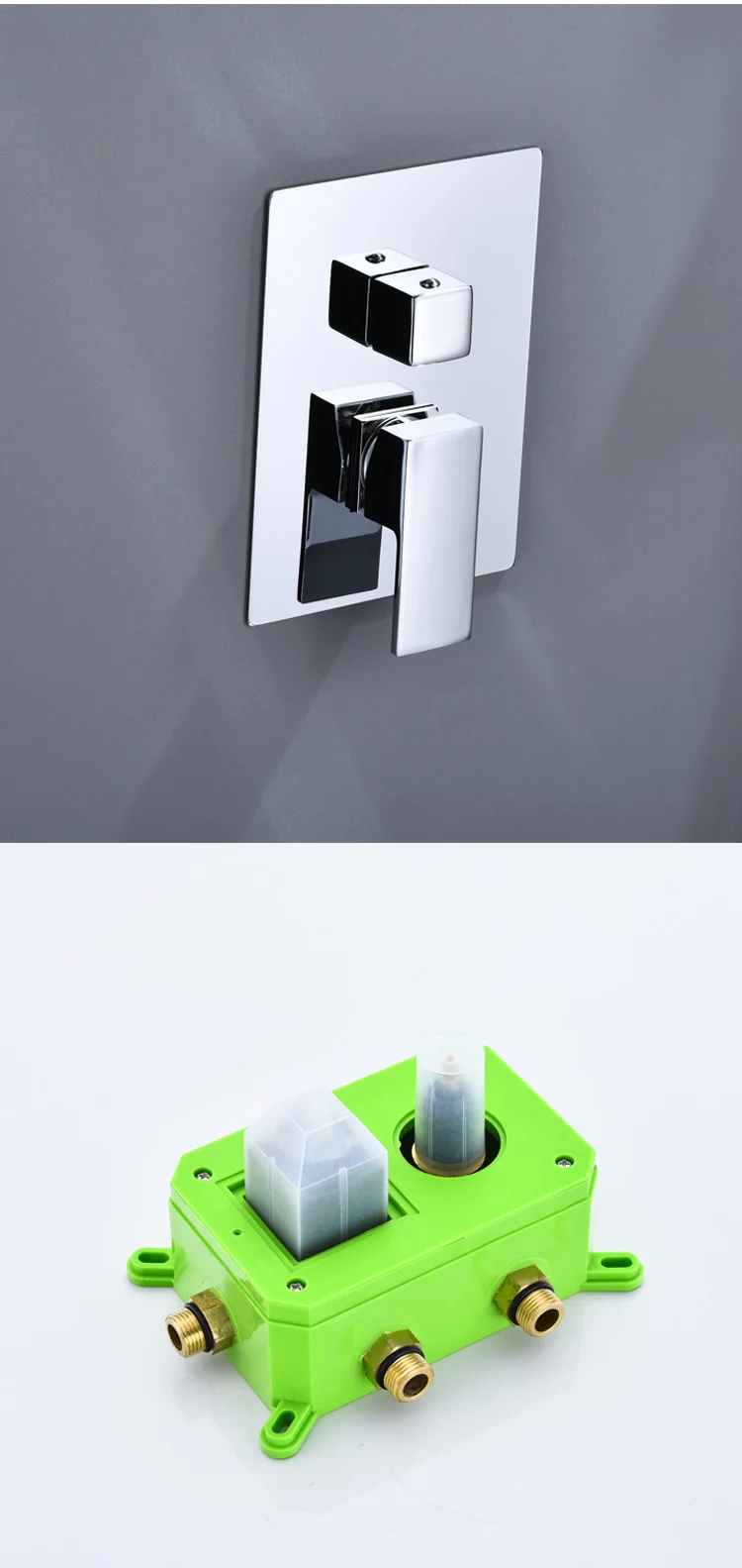 Wall Mount Rainfall Shower Faucet Set Chrome Bathroom Waterfall System bathroom shower faucet Concealed shower set