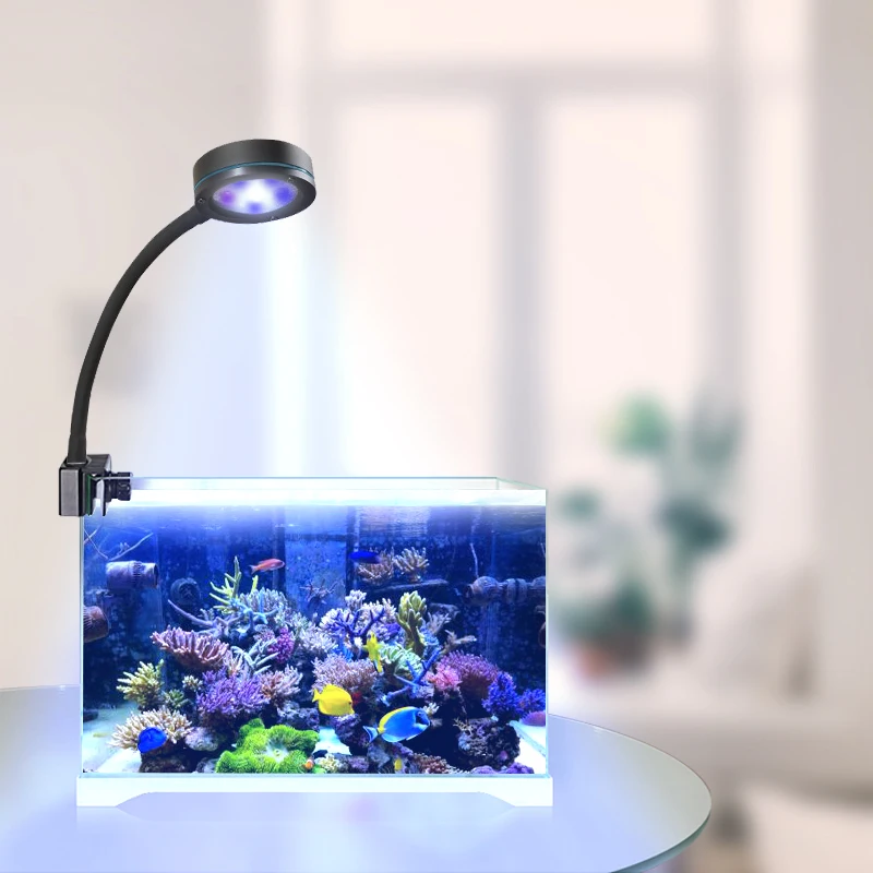 

Aquasanrise Full Spectrum coral grow white blue aquarium fish tank grow mini nano Marine reef tank LED light