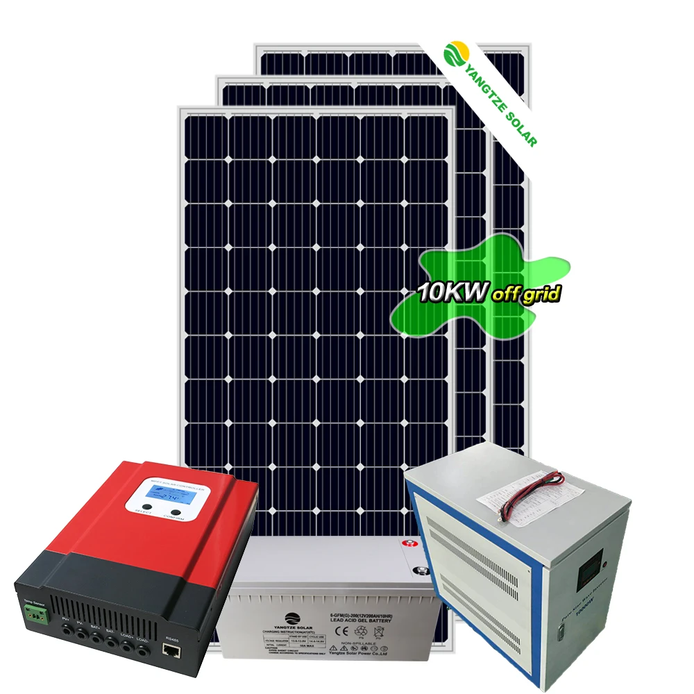 
Free shipping Yangtze 10kw off grid pv solar energy farm installation system  (62468755767)