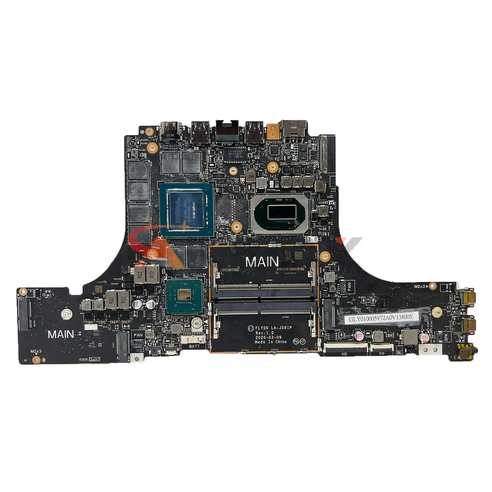 

LA-J561P motherboard for Lenovo Legion C7-15IMH05 / Legion 7-15IMHg05 laptop motherboard with I7 I9-10th Gen CPU RTX2070/2080 8G