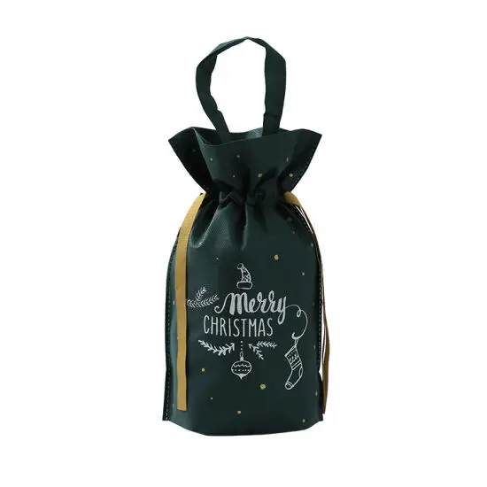 

Mini Gift Bags For Christmas Calico Drawstring Bag Christmas Drawstring Gift Bags, Customized color