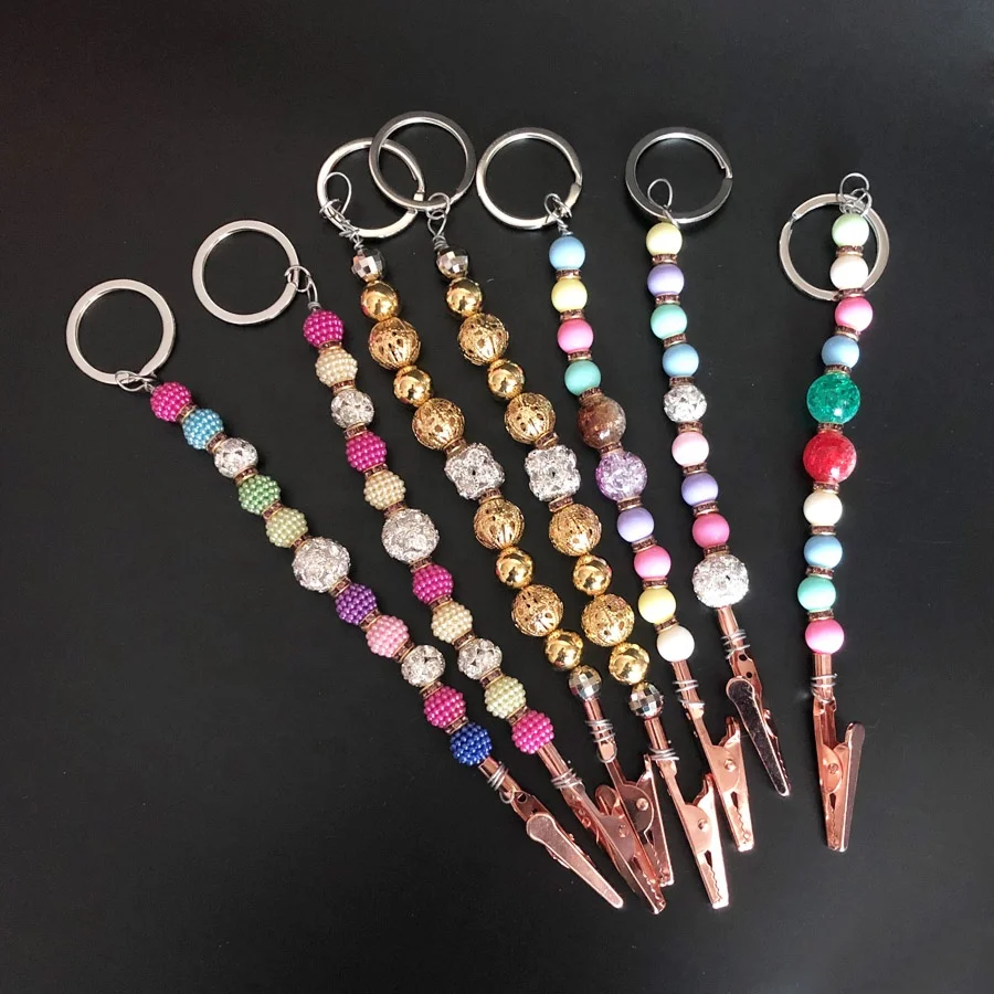 

Bling diamond jewelry card grabber smoking accessories roach clip keychain roach clips blunt hoder for long nails lady smokin, Colorful