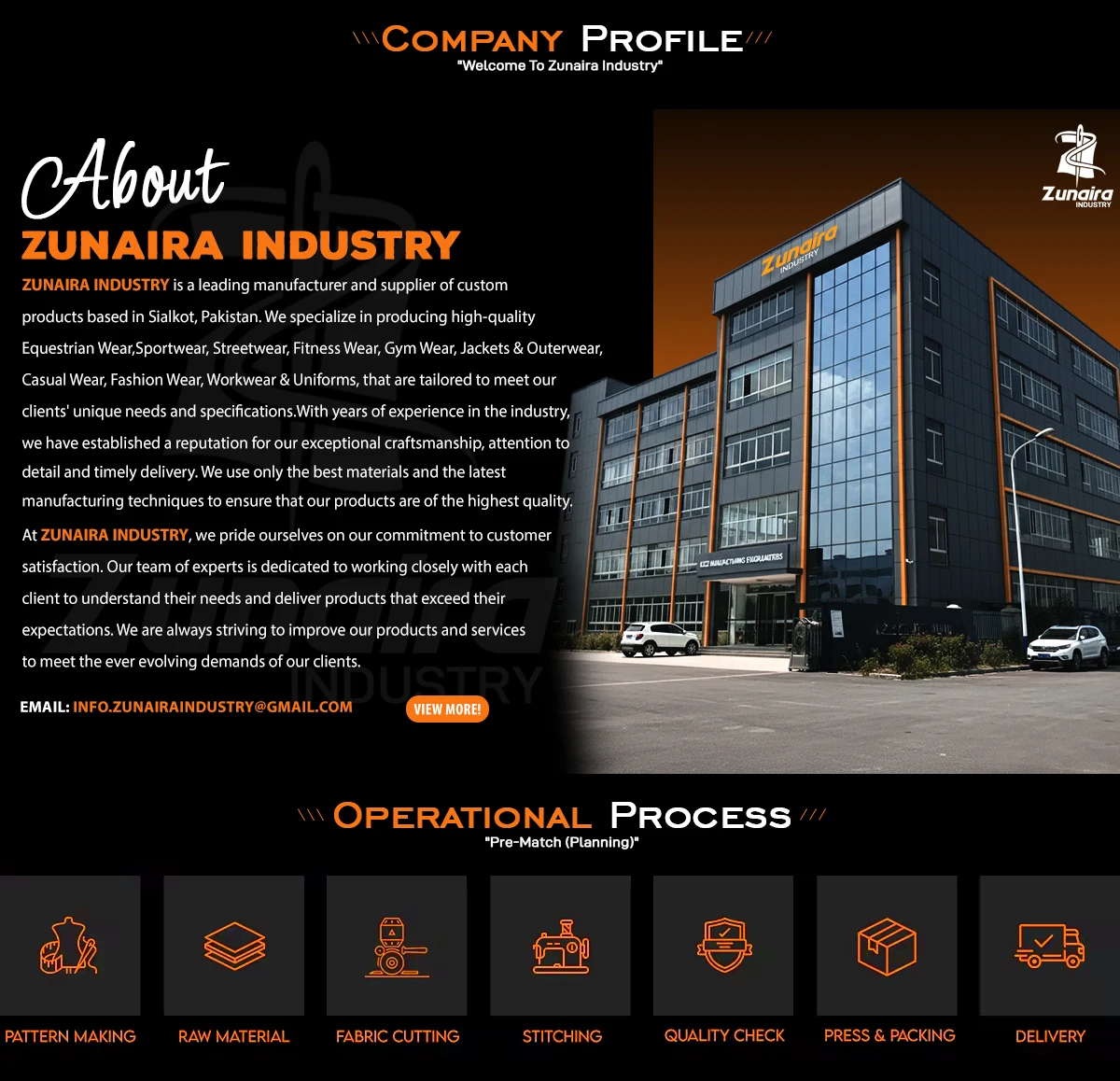 Company Overview - ZUNAIRA INDUSTRY
