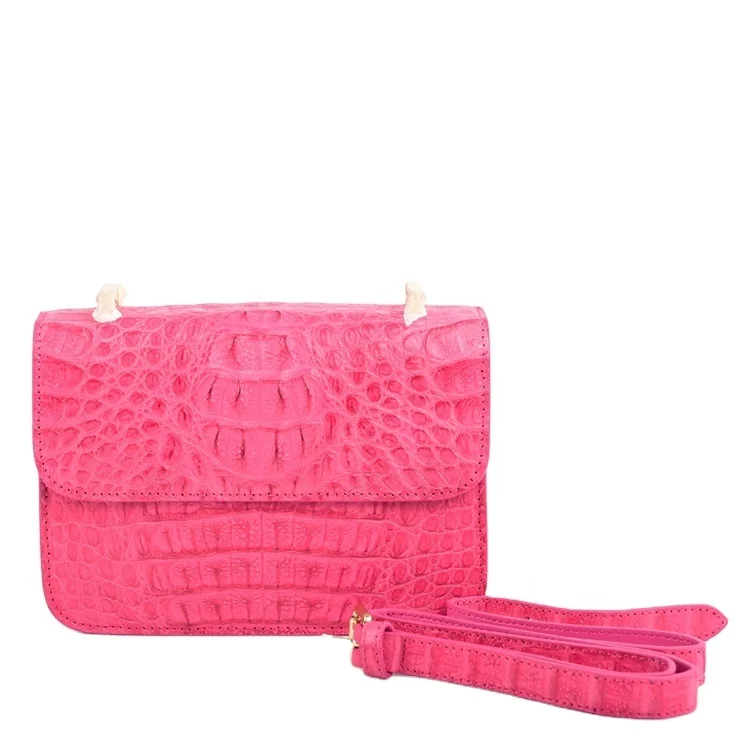 

Fashion pink crocodile cross body bags lady mini shoulder handbags, More colors for choice