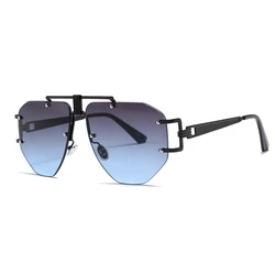 Kenbo Eyewear Retro Steam Punk Sunglasses Luxury Vintage Oversized Metal Frame Sunglasses Unisex