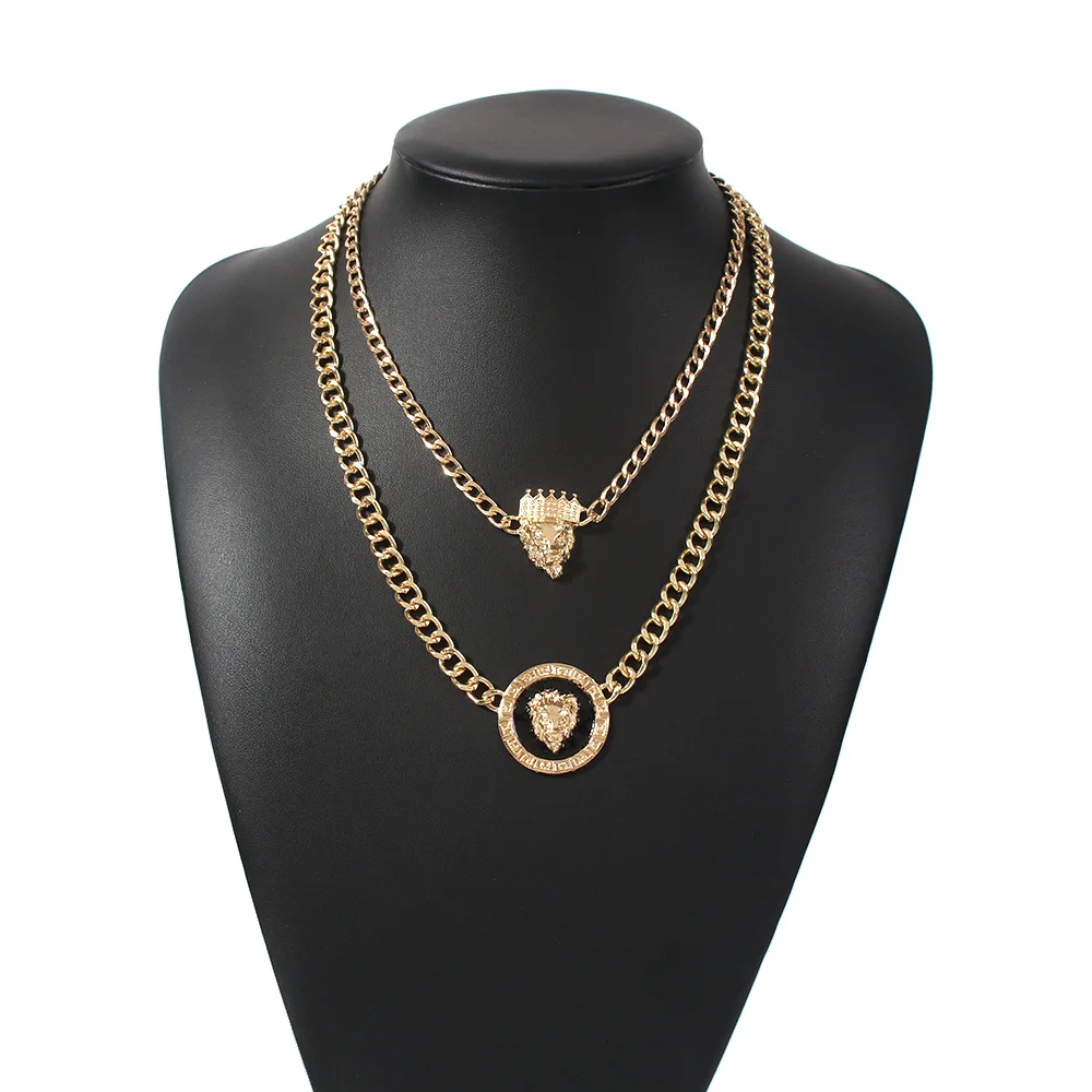 

New Fashion famous brand designer designed with High Quality gold plated enamel leopard pendant men necklace