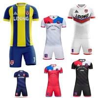 

High quality latest Chinese-made football uniforms, youth football suits, sublimation custom team soccer jersey