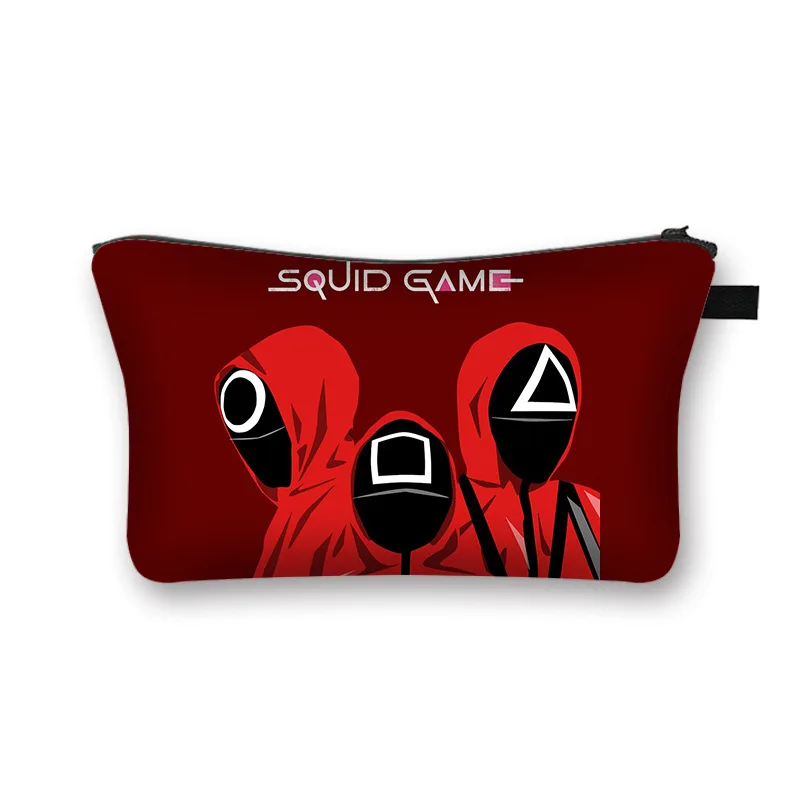 

Wholesale squid game Printed Plain Organizer Gift Pencil Pouch Toiletry Travel Makeup Cosmetic Bag, As per as pictuer is