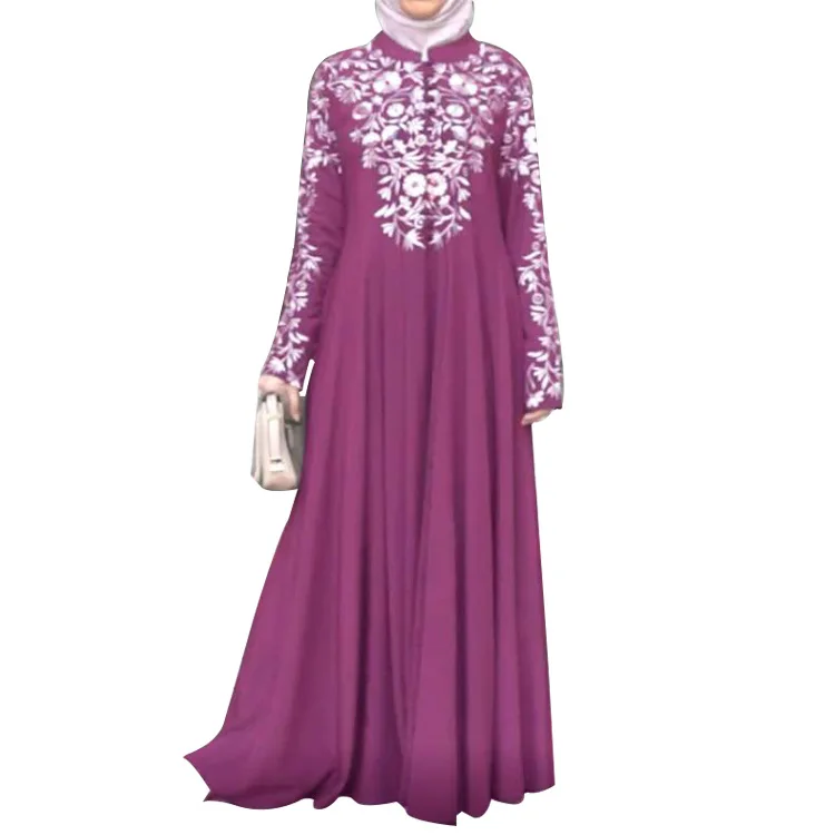 

2019 New Trendy Modest Maxi Open Abaya Big Asess Woman Muslim Dress