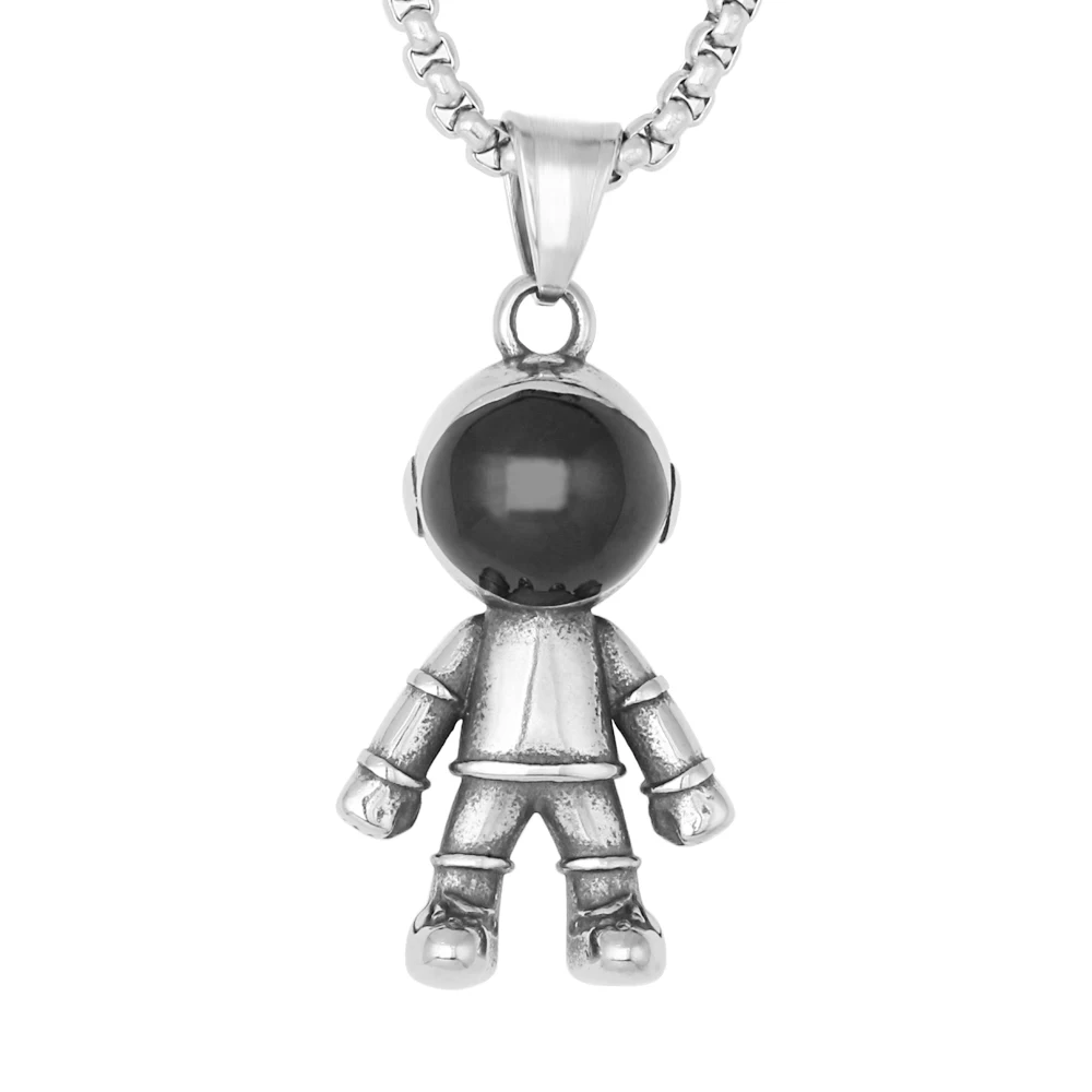 

Hot Selling Fashion Jewelry Stainless Steel Astronaut Spaceman Charm Pendant with 3D Effect