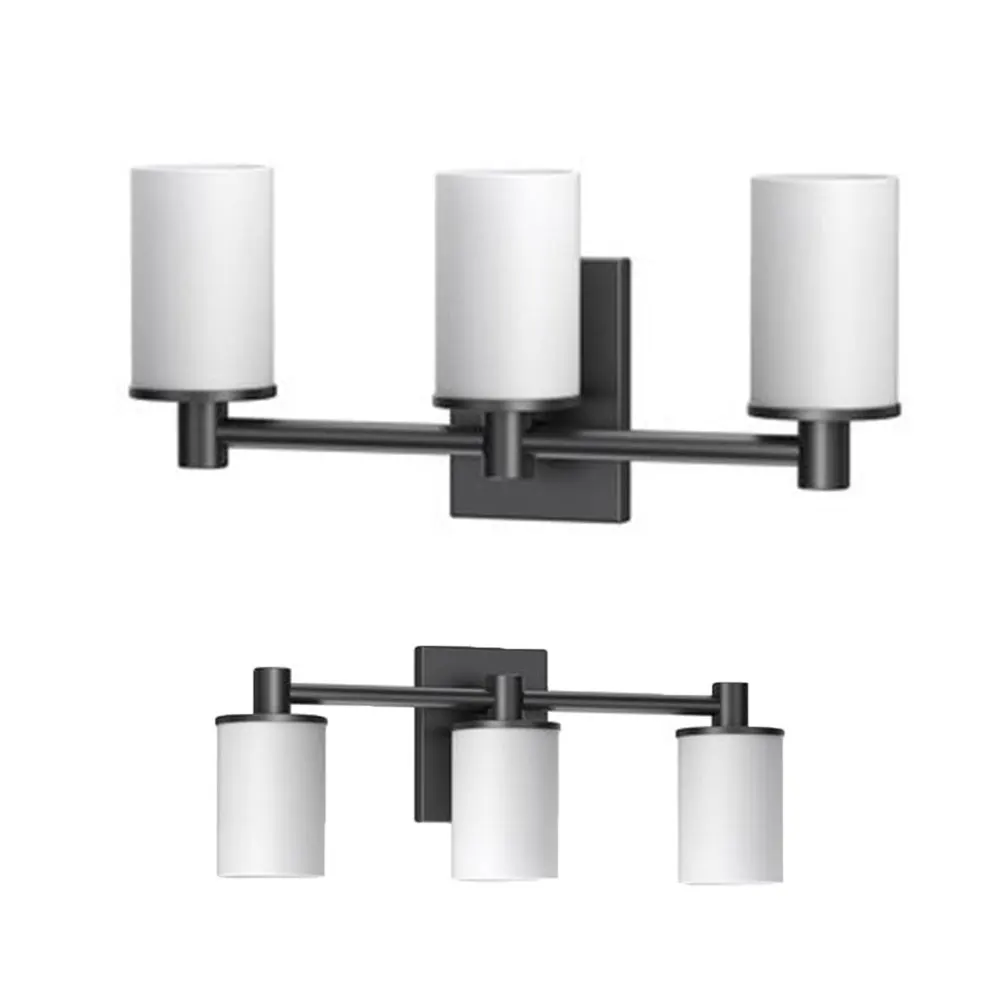 Matte Black finish Wall Mouted bathroom vanity lighting for hotel