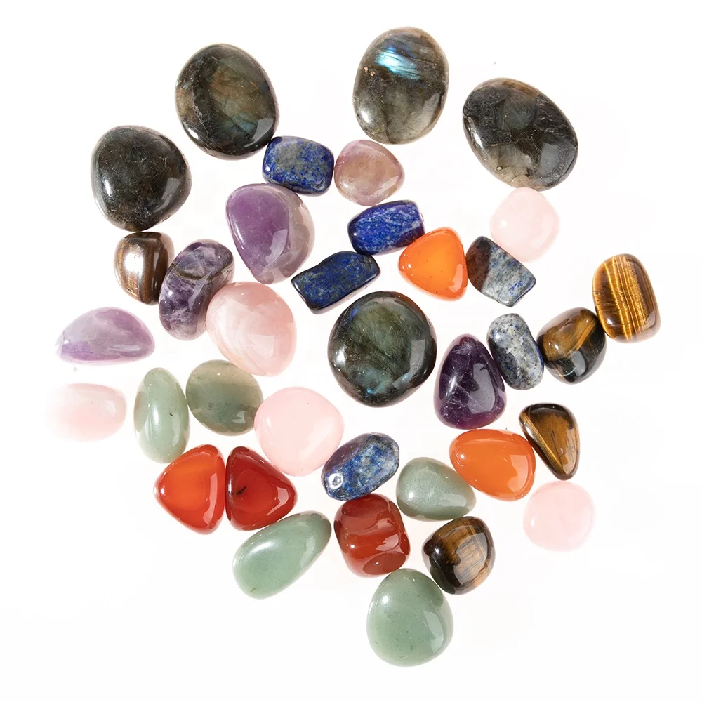 

Wholesale Natural Healing Crystals Chakra Meditation Gemstone Gravels Semi-precious Stone Tumbled Stones for women necklace, Picture