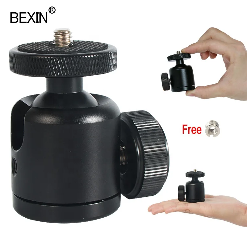 

BEXIN Camera Accessories Metal Camera Tripod Flash Hot Shoe Mount rotary small ball head For Lamp Stand Monopod Monitor Adapter