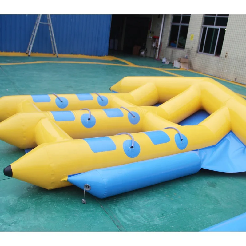 

6 Riders Towable Inflatable Flying Fish Banana Water Skiing Inflatable Water Game Boat For Beach Lake Entertainment, Customized color