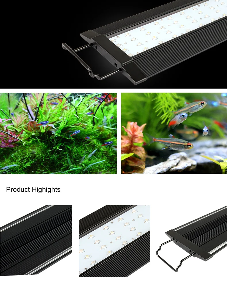 HETO 2.4G Remote Control Aquarium LED Light, Fresh Aquarium Light Led, Marine Aquarium Led Light