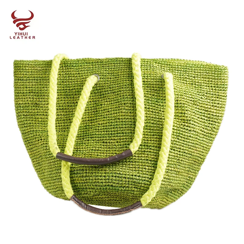 

Straw Rattan Women Tote Summer Beach Shoulder Medium Woman Handbag