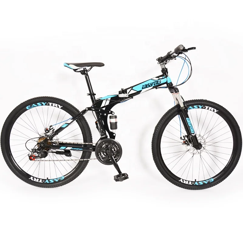 Hot sale mtb Aluminium 6061 Frame rear suspension customize logo 26 inch folding mountain bike