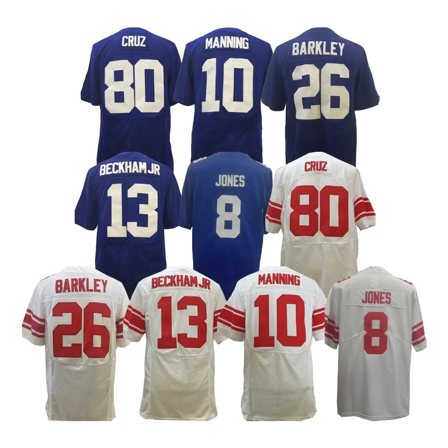 

American Football Jerseys Saquon Barkley Jersey Odell Beckham Jr Daniel Jones Eli Manning Stitched, Customized color