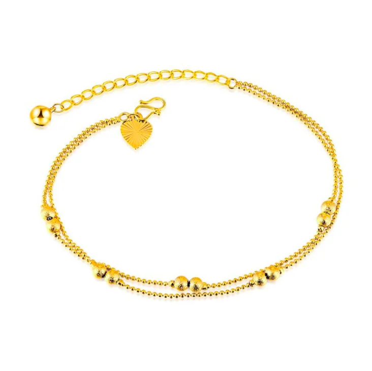 

Retro Jewelry Gold-plated Copper Foot Jewelry Zodiac Lucky Multilayer Anklet