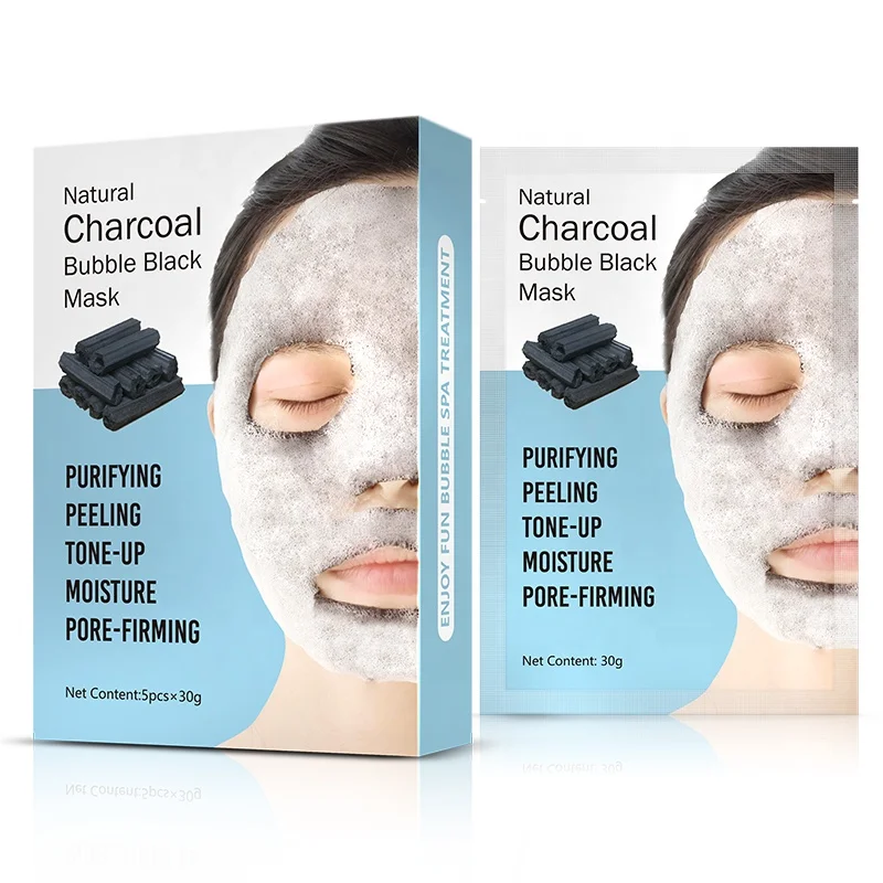 

wholesale Whitening Moisturizing Sheet Fruit Beauty FaceMask Skin Care FacialMask Black BubbleMask