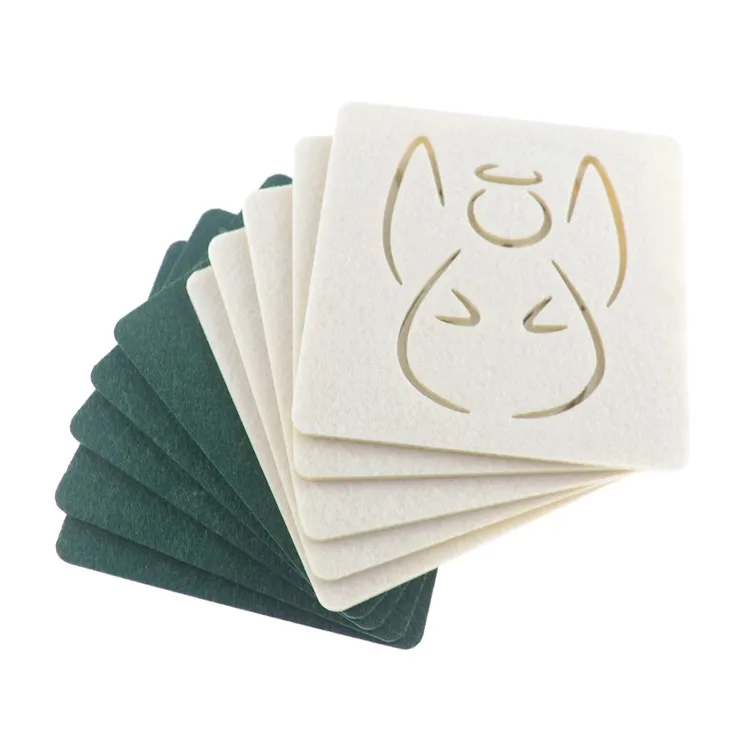 

Snowflake funny 3mm thickness with glass custom felt coasters holder